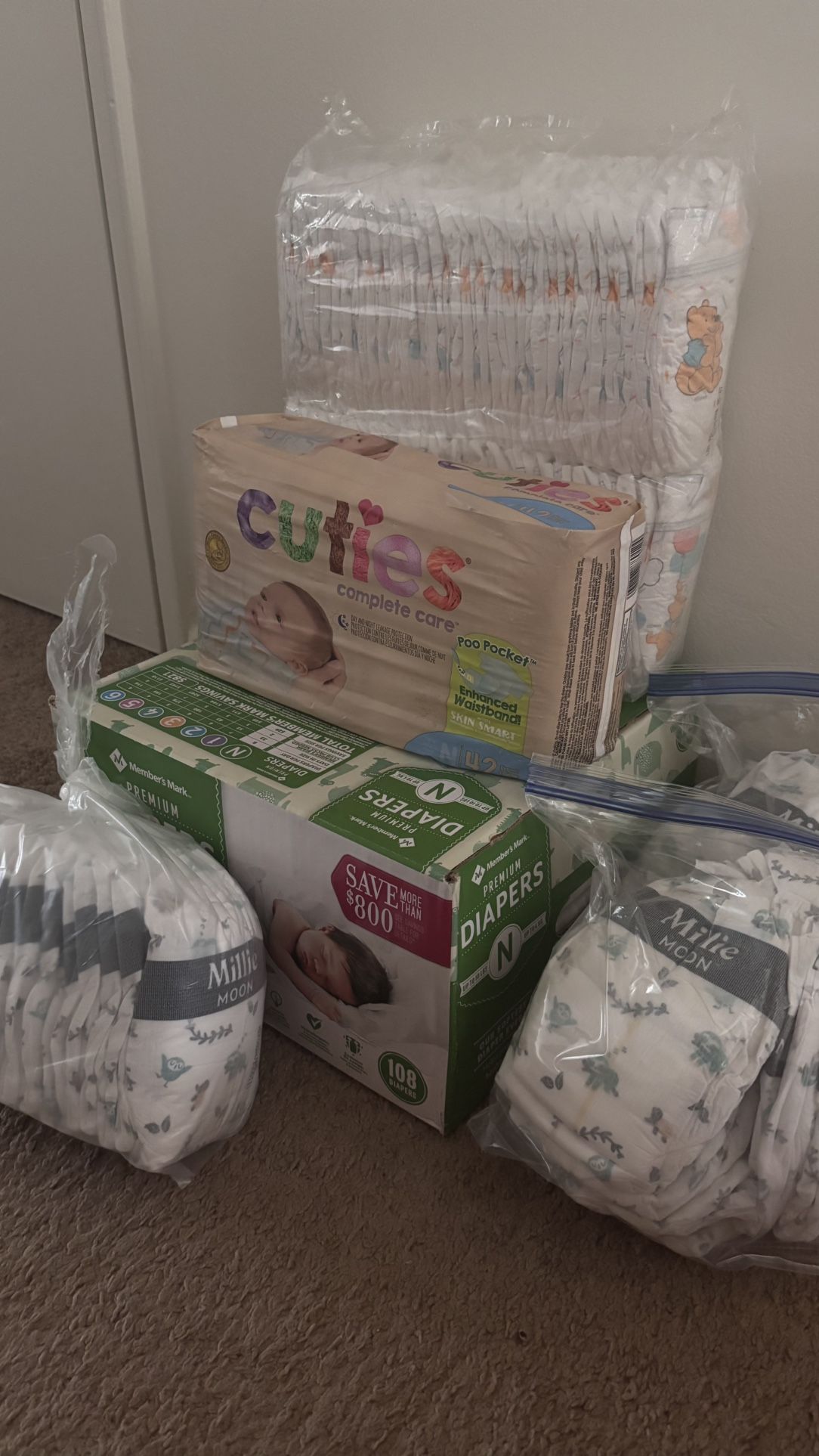Lot Of NB Diapers