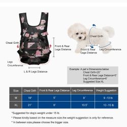 Dog Backpack Carrier Pet Molico Pink Rose