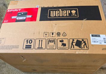 Weber Spirit E-210 Liquid Propane Gas Grill for Outdoor Cooking and BBQ, 2 Burners, Black