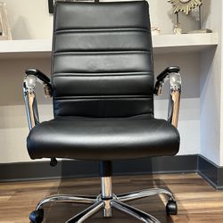 Black Office Chair With Wheels - $50 OBO