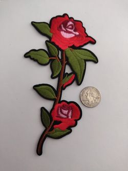 Pretty Embroidered Flower Patches, Rose etc Iron/Sew On Applique / patch
