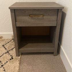 Oak Finish Nightstand (Set of 2)