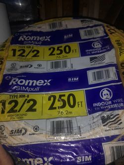 3 New Rolls 250ft Romex