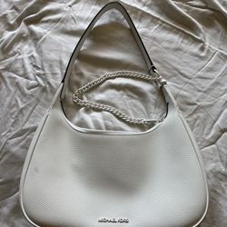 Michael Kors White Leather Shoulder Bag