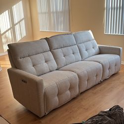 Gray Reclining Couch 