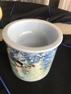 Snowman candle holder