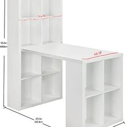 White Craft Desk Cubbies