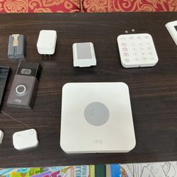 Ring Alarm Security Kit (Base Station + Keypad + Sensors) + Ring Video Doorbell + Solar Panel + Battery – Complete Bundle