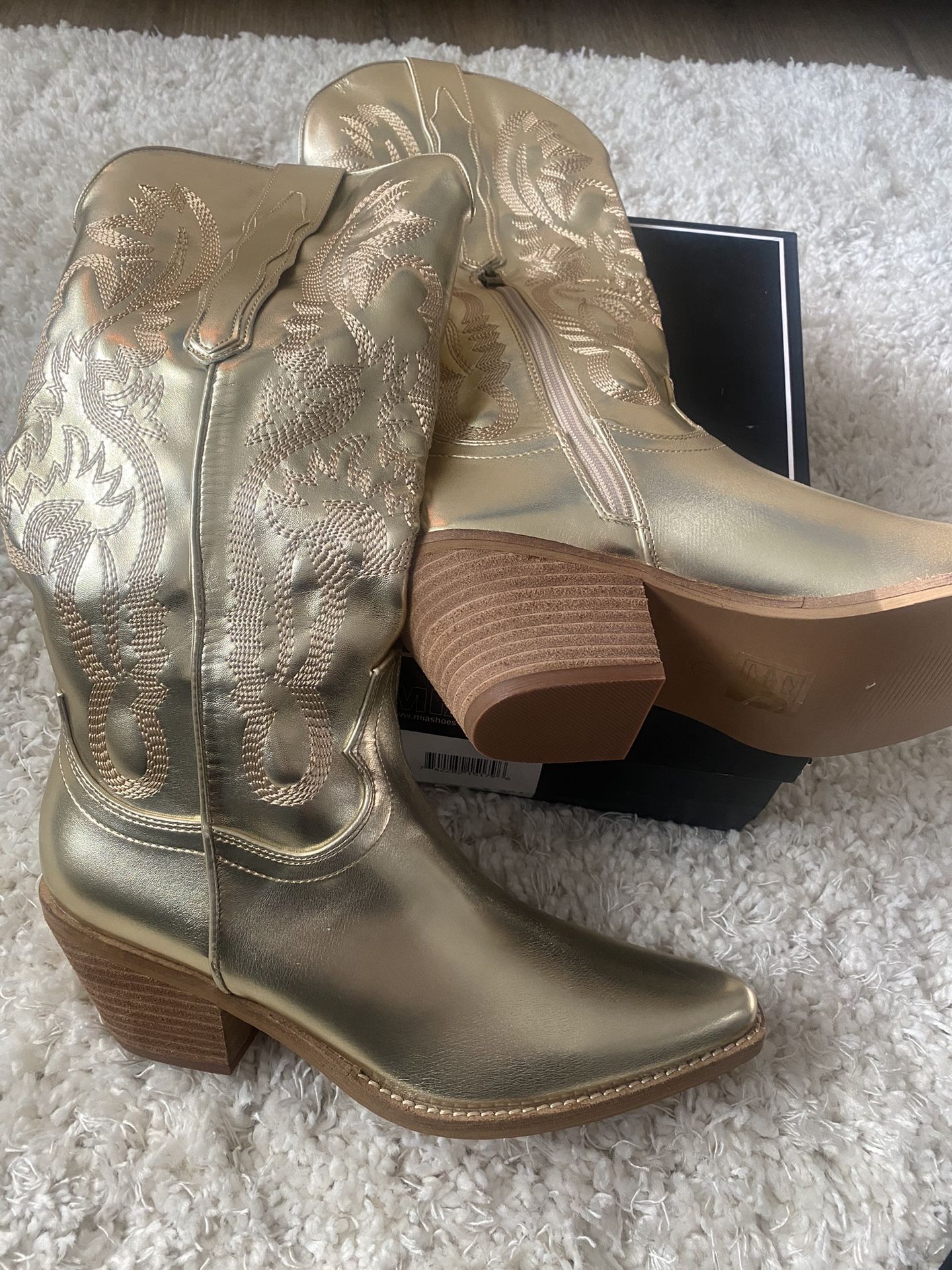 Gold Cowgirl Boots