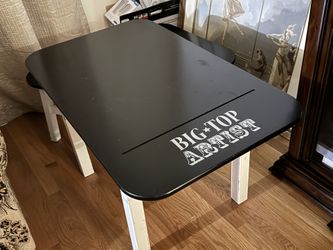 Wooden Table & 2 Benches For Kids