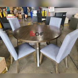 5 Pc Round Dining Table Set 