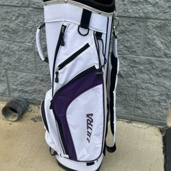 Wilson Ultra Carry Cart Bag White And Purple, 7 Way top golf bag