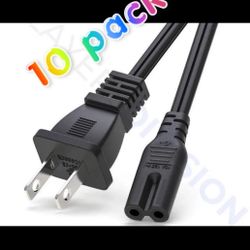 10 Cord Power Cord : Xbox , Playstation (New)-1 Cord