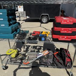 Tools, Shop Vacs, Tool Bags, Empty Tool Cases, Chargers *Blow out*