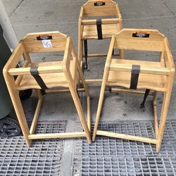 Restaurant Baby Wooden High Chair 