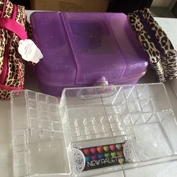 2 New Make Bags Case With Lots Of Storage 3 More Cosmetic Holders $20