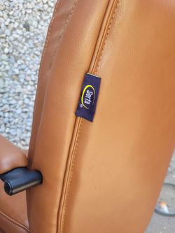Serta Office Chair Tan Faux Leather