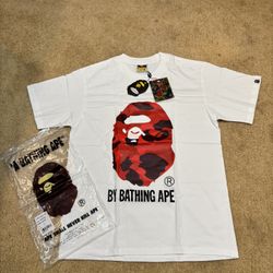 BAPE Color Camo By Bathing Ape Tee 'White/Red'