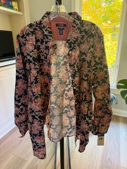 Chaps Icon Paisley Button Down Shirt 1X