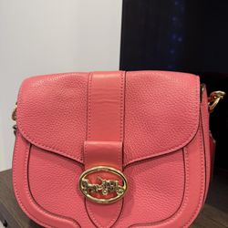 Coach Leather Crossbody Bag – Pink, Authentic