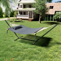 HAMMOCK - 12 Feet Double Hammock with Space Saving Steel Stand