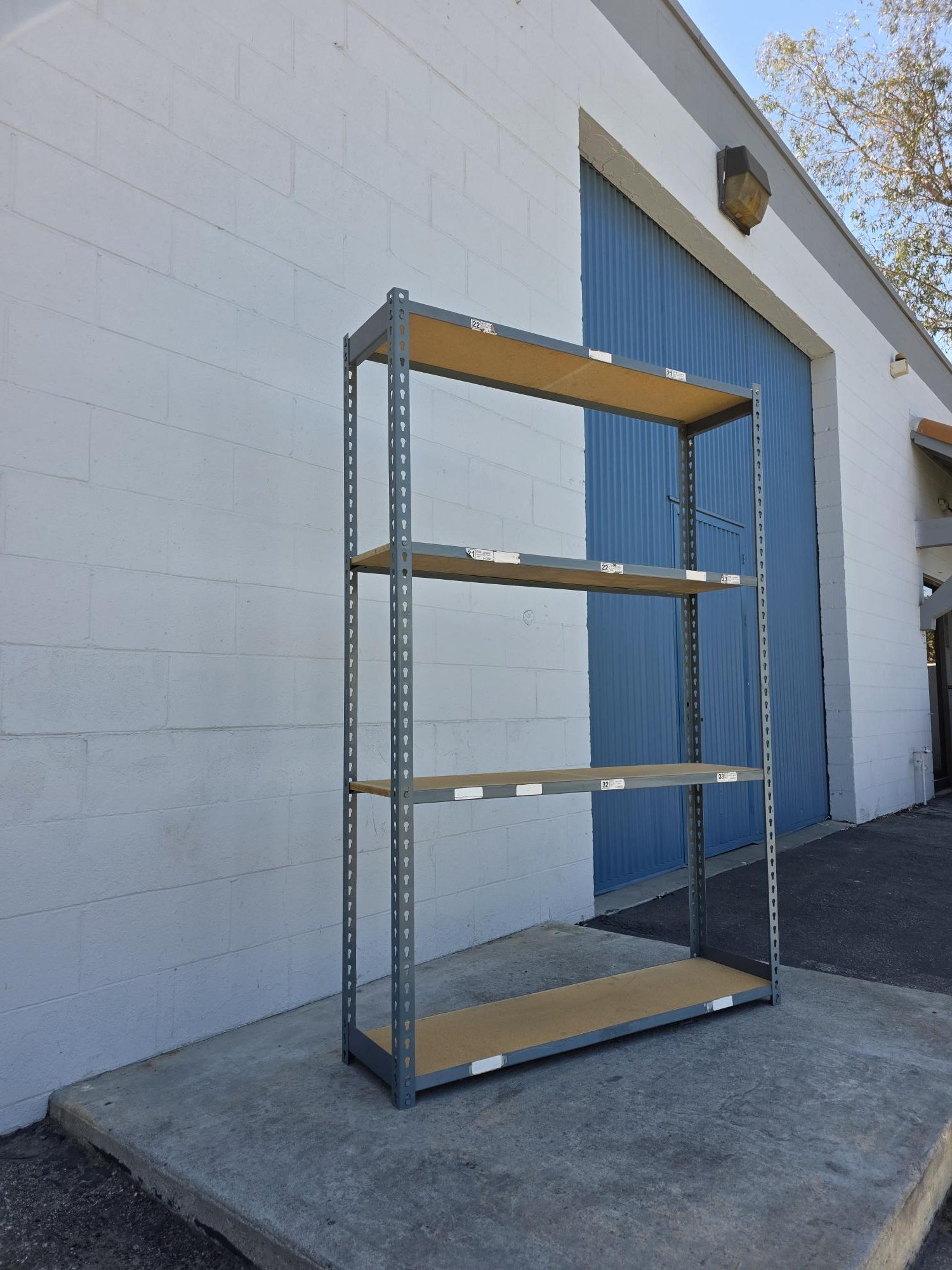 4 Tier Level Shelving 48 in W x 12 in D Used Steel Boltless Supply Office Storage Rack Delivery Available