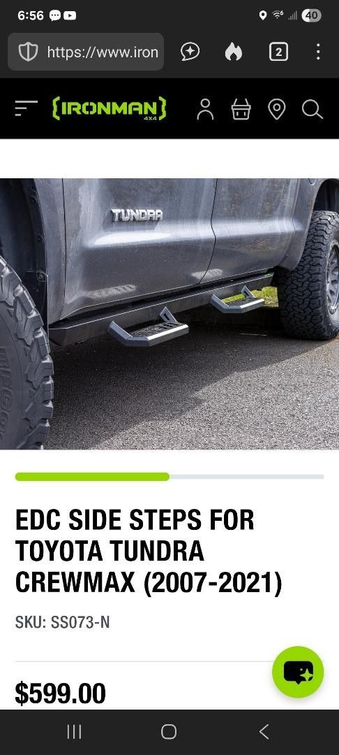 Side Steps Off A 2021 Tundra