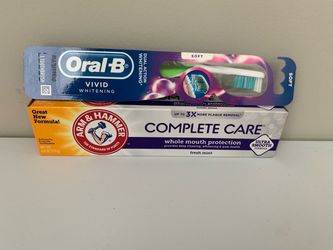 Arm & Hammer Toothpaste & Oral-B Soft Toothbrush, Price for Both