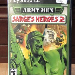 Used PS2 game.  Army Men Sarges heroes 2