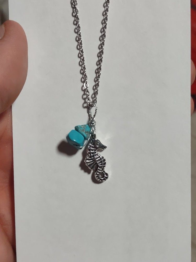 seahorse turquoise necklace