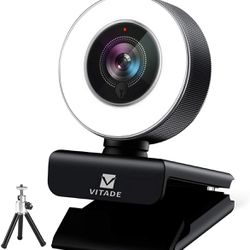 Webcam With Ring Light 1080p