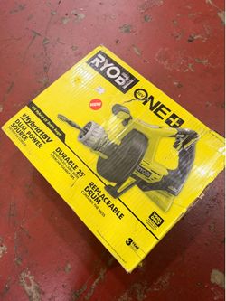 Ryobi 18 volt cordless hybrid 25fr drain auger kit