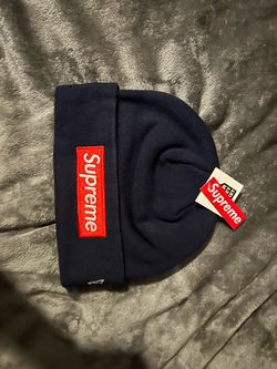 Navy blue supreme beanie