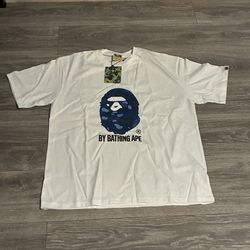 Bape shirt blue and white