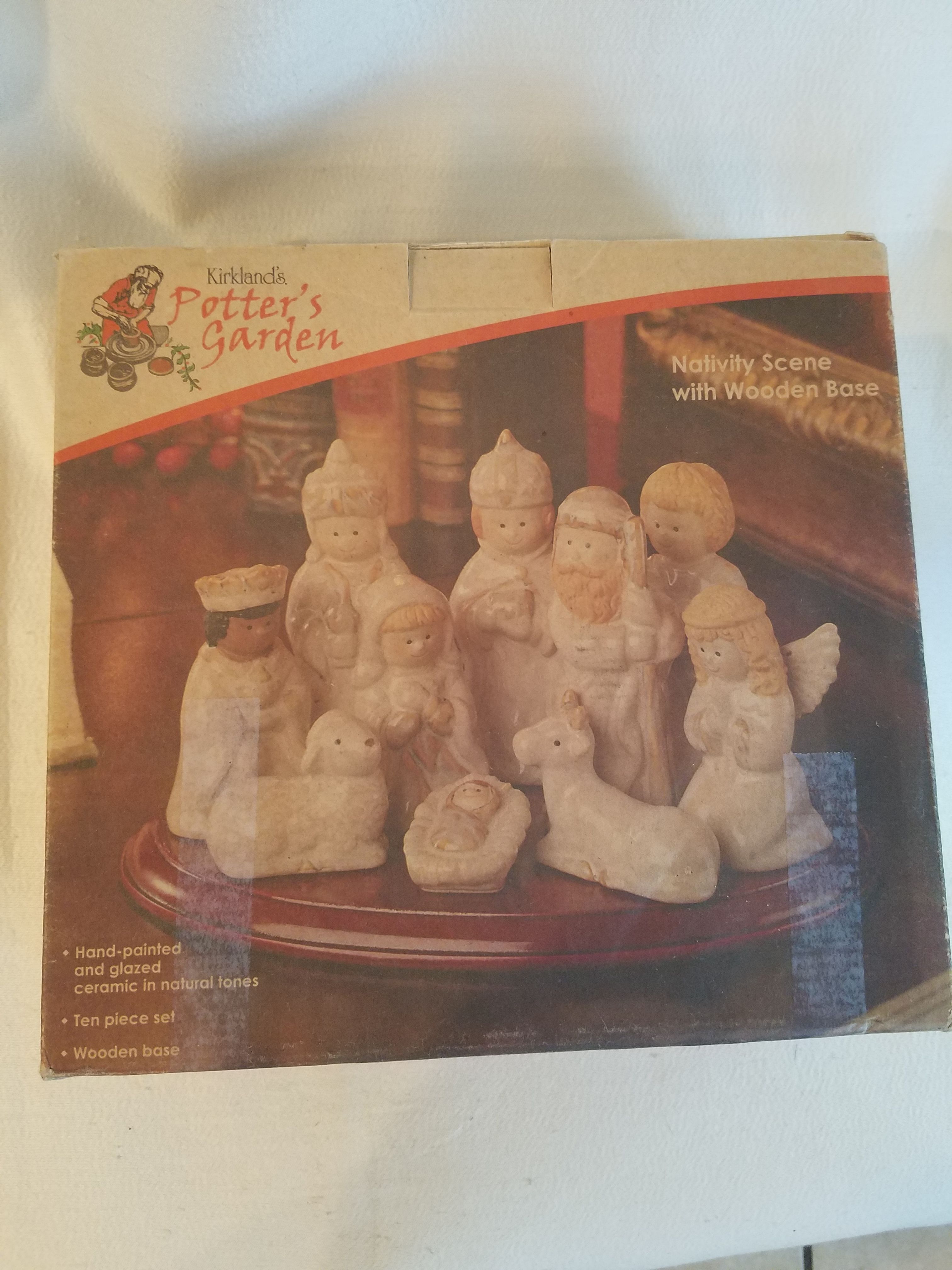 Brand New Ceramic Kirklands Nativity Set