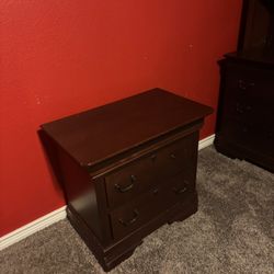 Brown Wood Side Table 