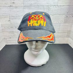 Cobra Retro Y2K Early 2000’s Embroidered Flames on Black Cap Dodge Hemi Hat.