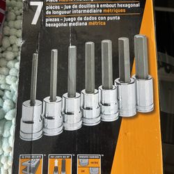 Hex Socket Set 3/8 Mid Length Gearwrench Metric