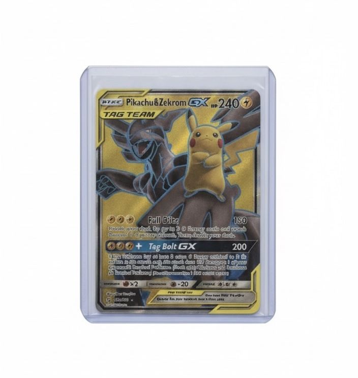 Pokemon TCG Pikachu & Zekrom GX 162/181 Tag Team Full Art Holo Rare