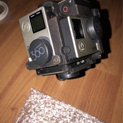 Freedom 360 VR Rig With 6 GoPro Hero 4 Black Cameras And 6 64gb Micro SD Cards