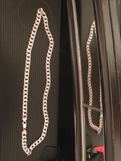 PURE 925 sterling silver chain necklace 26" 9mm