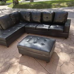 Brand New Black L Couch