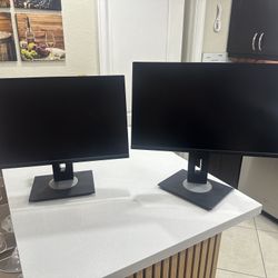 Two 24-Inch Viewsonic Display Monitors Without Cords