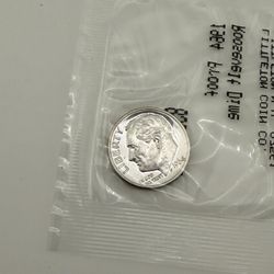 1964 (P) Roosevelt Dime 90% Silver About Uncirculated AU