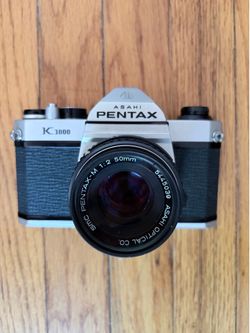 Pentax K1000 35mm Film Camera + SMC Pentax-M 50mm f/2 Lens
