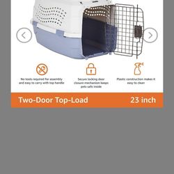 Pet Carrier 2 Door Too Lad Hard Sided