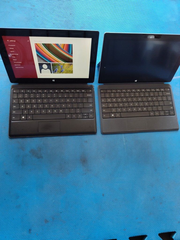 $40 Firm for both, Yes It's Available, Pair Of Surface RT ARM 32gb tablets, only 1 works & holds charge, no chargers. Good exterior condition & parts