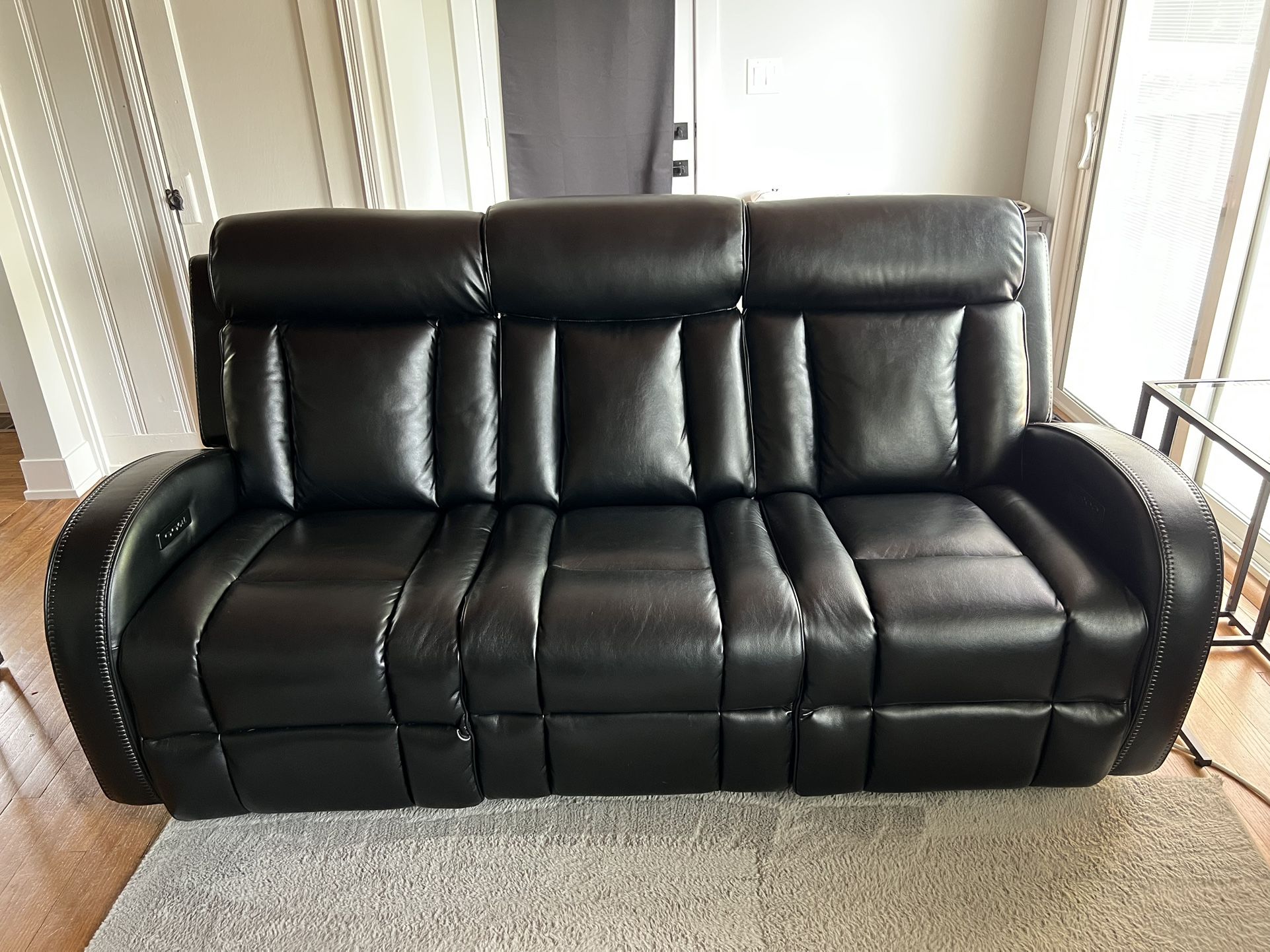 Reclining Sofa, 3 Seater With Cup holders And Chargers.