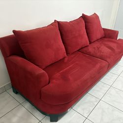 Red Sofa In Great Shape (located In Miami Beach)