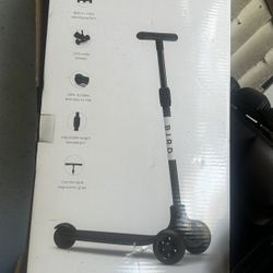 Bird Birdie Kick Scooter for Kids, 3-Wheeled, Adjustable Height Handle, Lean to Steer, Back Stomp Brake